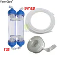 FILTRO Acqua 2PCS T33 cartucce alloggiamento FAI DA TE T33 Borsette Bottiglia di Filtro 4 pz raccordi Depuratore D'acqua per sistema ad osmosi inversa