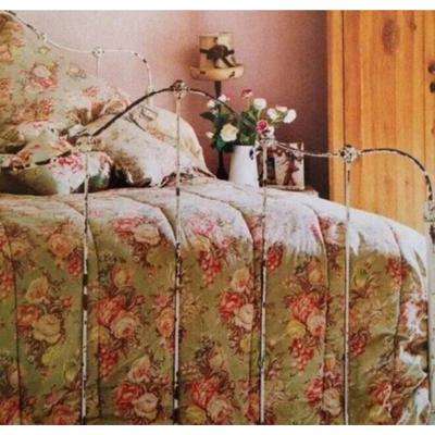 Ralph Lauren Bedding | 3 Pc Vintage Ralph Lauren Charlotte Floral Twin Comforter Flat Fitted Sheet Set | Color: Green/Pink | Size: Twin