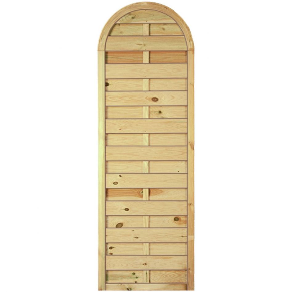 T&J Sichtschutzzaun Maxi Bogen schmal Sichtschutz Lamellenzaun Image