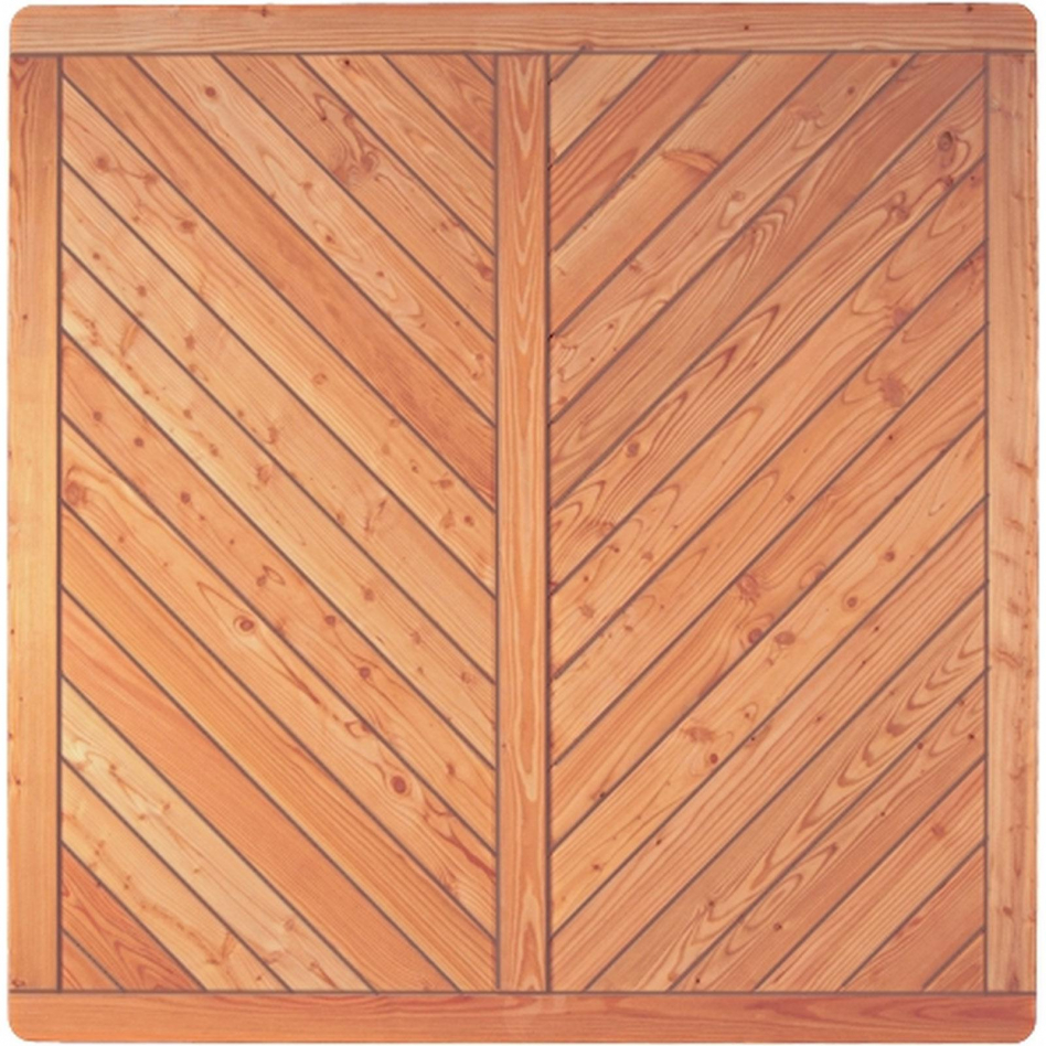 T&J Sichtschutzzaun ESBJERG Lärche Sichtschutz Lamellenzaun, 180x180 cm Image