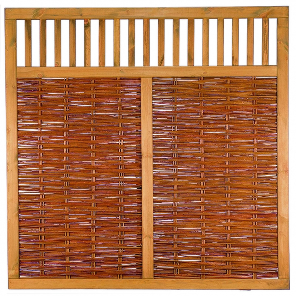 T&J VESUV Weidengeflechtzaun Sichtschutz, 180x180 cm Image