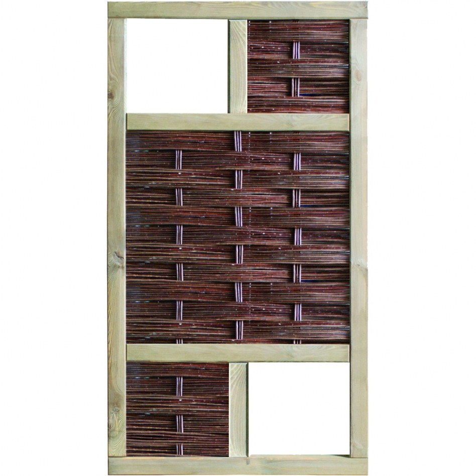T&J LABO-3D Weidengeflechtzaun Sichtschutz, 2 Fenster oben+unten Image