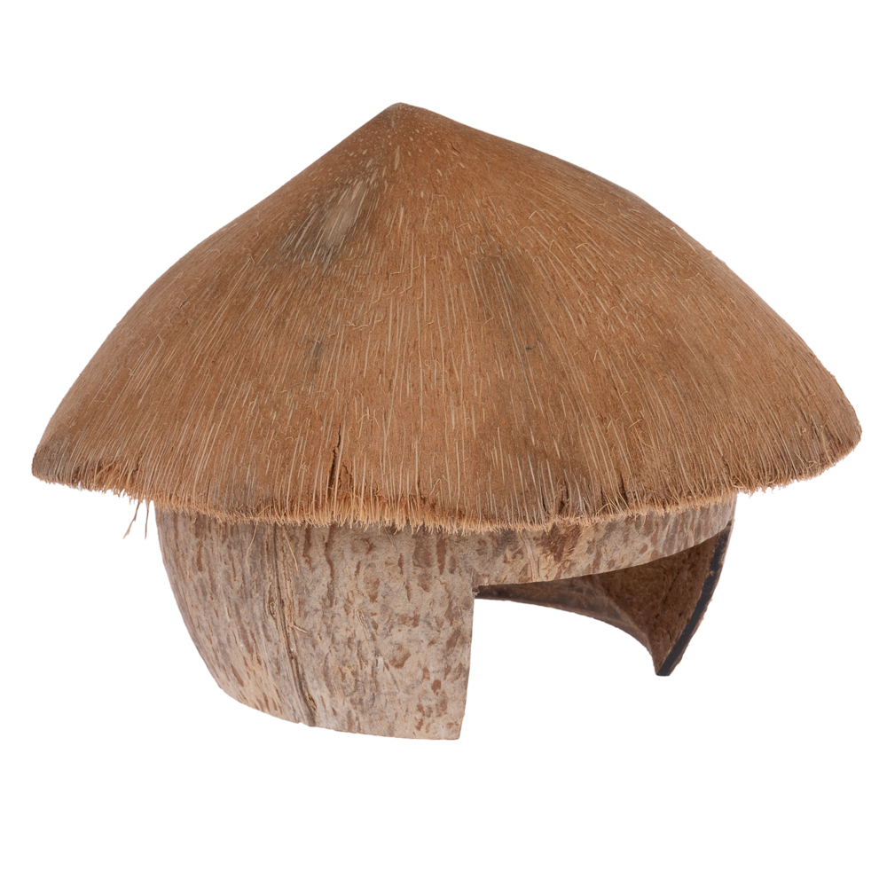 Maisonnette TIAKI Noix de coco pour hamster et souris environ 16 cm de diamètre x 13 cm, pour petits animaux