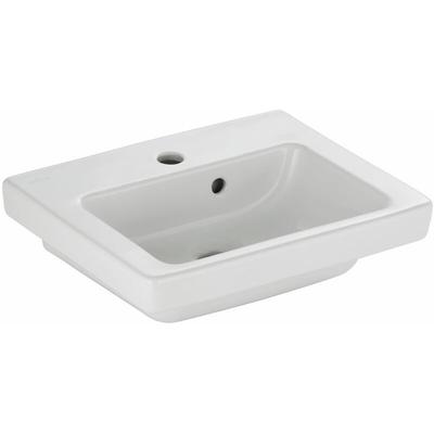 Villeroy & Boch Subway 2.0 - Eckhandwaschbecken 45x37 cm, mit Überlauf, 1 Hahnloch, Weiß 73154501