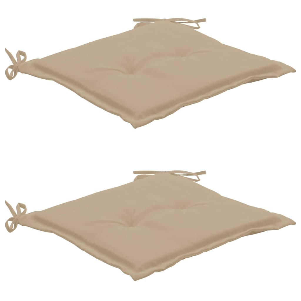 vidaXL Gartenstuhl-Kissen 2 Stk. Beige 50x50x4 cm Image