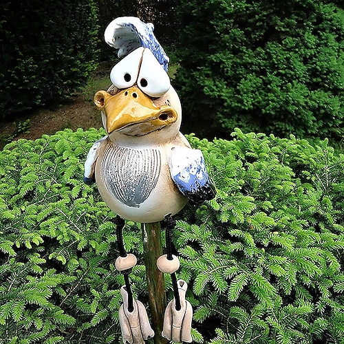 Lustige Hühnerdekor-Statuen, Garten, Hof, Kunstharz, Handwerk, Hühnerhahn, Skulptur, Terrasse, Rasen, Gartendekoration, Zubehör, Outdoor-Landschaftsskulpturen
