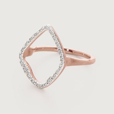 Rose Gold Riva Hoop Cocktail Ring Diamond