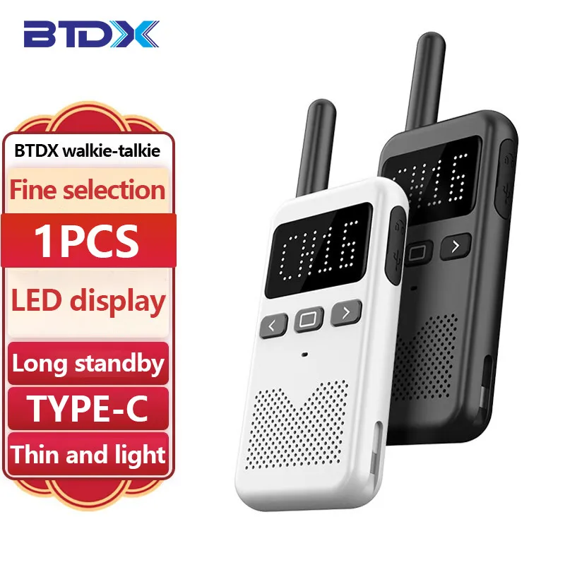Walkie Talkie Mini BTDX USB tipo C telefono TD188 PMR 446 Radio Walkie-Talkie 1 pz Radio bidirezionale radio portatile PTT Hotel