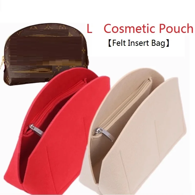 Passt für Toilettenartikel S L Filz Stoff Einsatz Tasche Organizer Make-up Handtasche Organizer Reise Innentasche tragbare Kosmetiktaschen