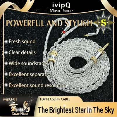 ivipQ-01 DIY Flaggschiff-Kopfhörer-Upgrade-Kabel Multi-Element-Leiter mit 3,5 mm/2,5 mm/4,4 Image