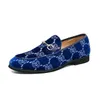 Hot Blue Herren Luxus Slipper plus Größe 47 Wildleder Schuhe für Herren Designer Mokassins Slip-On