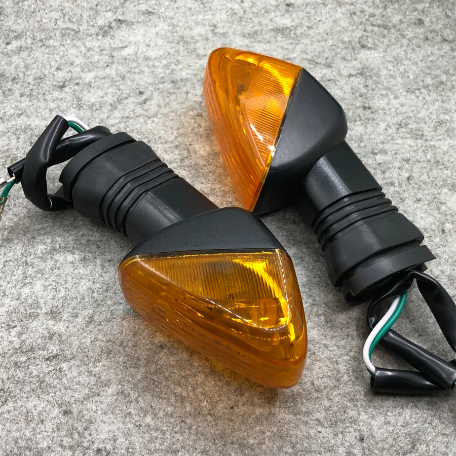 1 Coppia Giallo/Bianco Lente Moto Indicatori di direzione Per Kawasaki Ninja ZX-6R 636 600 ZX-10RR 1000 650R Z750S KLE 500