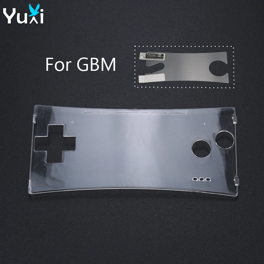 YuXi Für GameBoy Micro Transparent Clear Frontblende Abdeckung Für GBM System Front Shell Fall & Schutz Film Zubehör Image