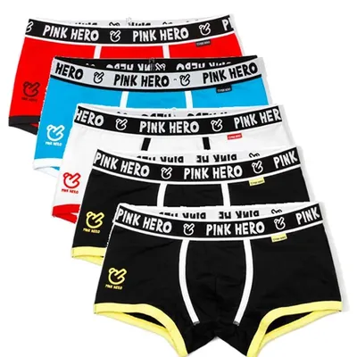 Rosa Heroes Klassische Männer Unterwäsche Boxer Hohe Qualität Baumwolle Männlichen Höschen komfortable Kosten-effektive M/L/XL/XXL Image