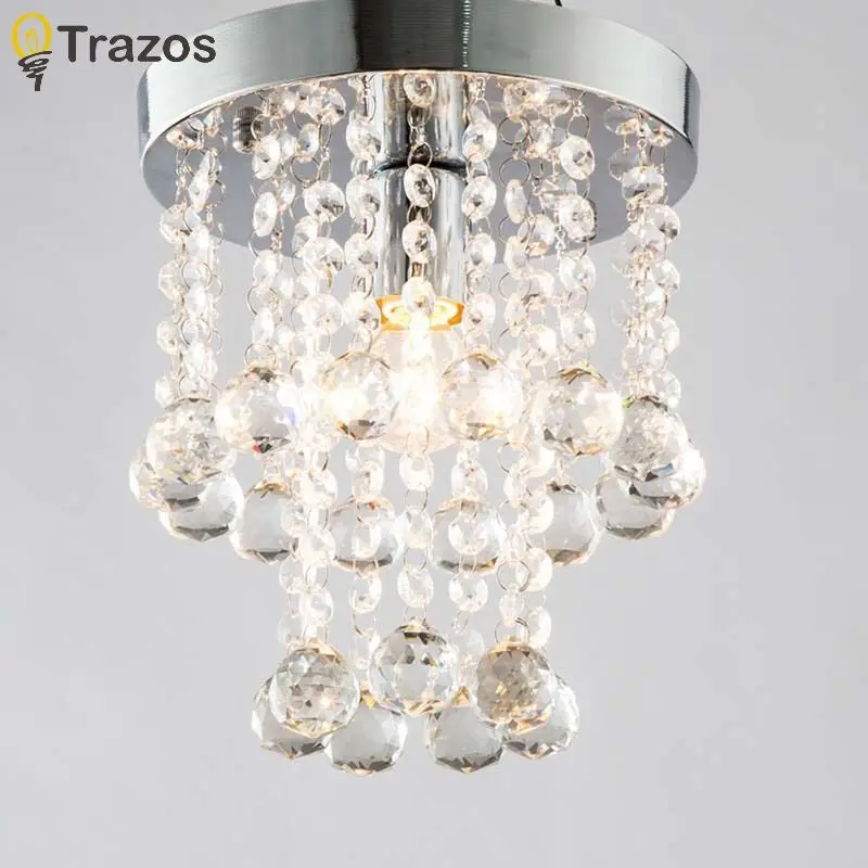 Europäische moderne gang licht korridor flur kreative beleuchtung treppen eingangs licht eingangs kanal kleine decken leuchte kristall lampen