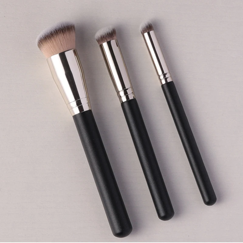 3 stücke abgeschrägte Foundation Concealer Make-up Pinsel nahtlose Abdeckung synthetische dunkle Kreis flüssige Creme Kosmetik Kontur Pinsel Werkzeug Image