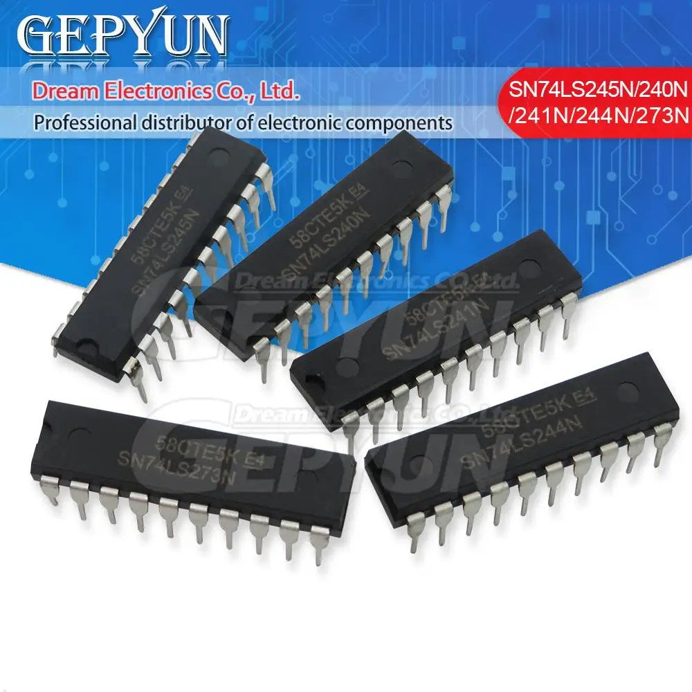 10PCS SN74LS245N SN74LS373N DIP 74LS245N DIP-20 74LS245 SN74LS244N SN74LS273N SN74LS374N 74LS373 74LS244 Image