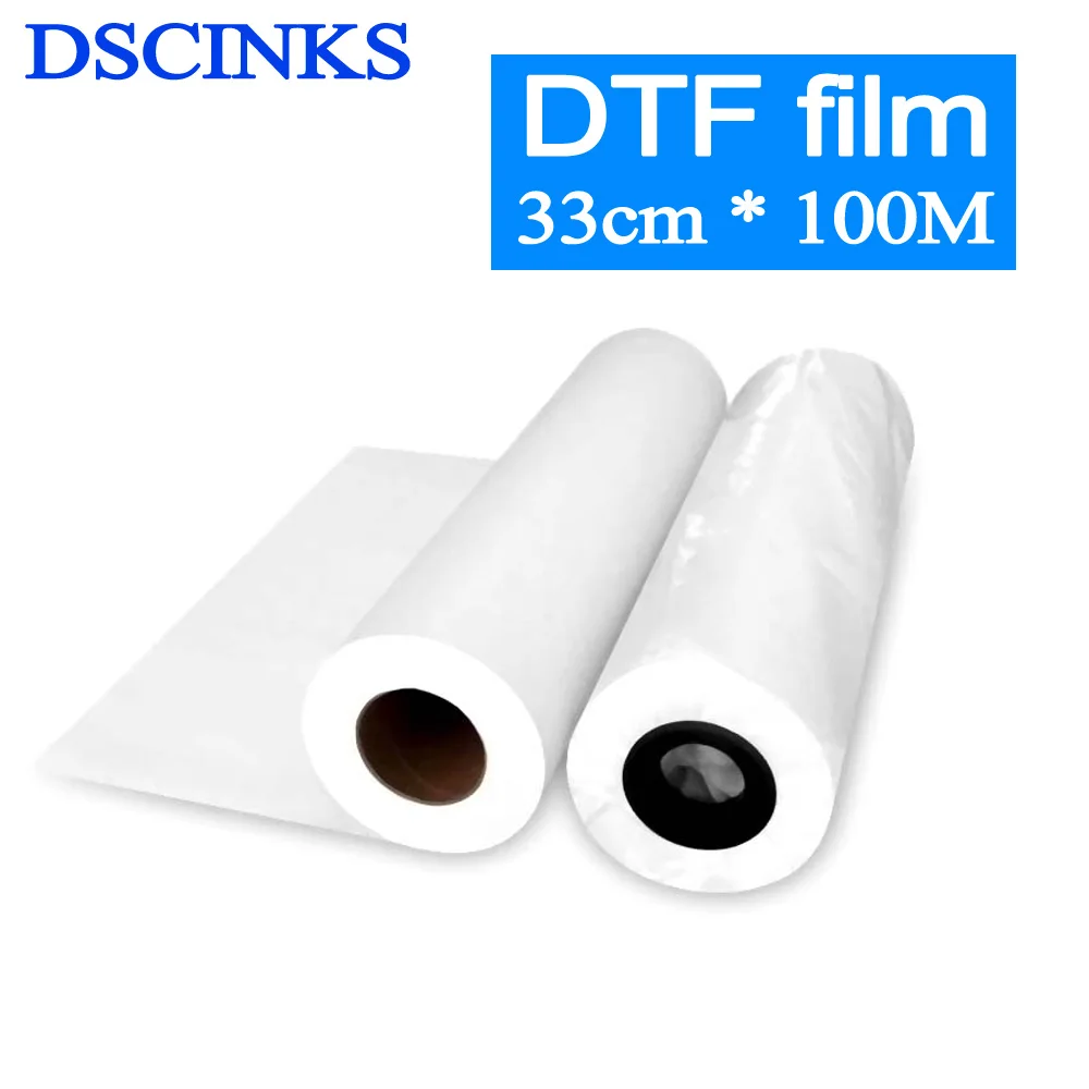 1 rolle A3 + 33cm * 100M Rolle PET film DTF Film printing direct transfer film für I3200 l1800 7880 DX5 DTF Drucker 75 Mikron DTF film Image
