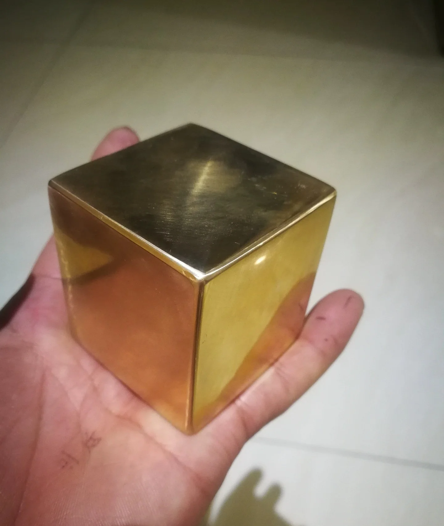 Ca. 5cm Würfel Messing Brief besch werer Home Dekoration Image