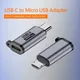 Adattatore da USB C a Micro USB Adattatore in alluminio tipo C femmina a Micro USB maschio Converti
