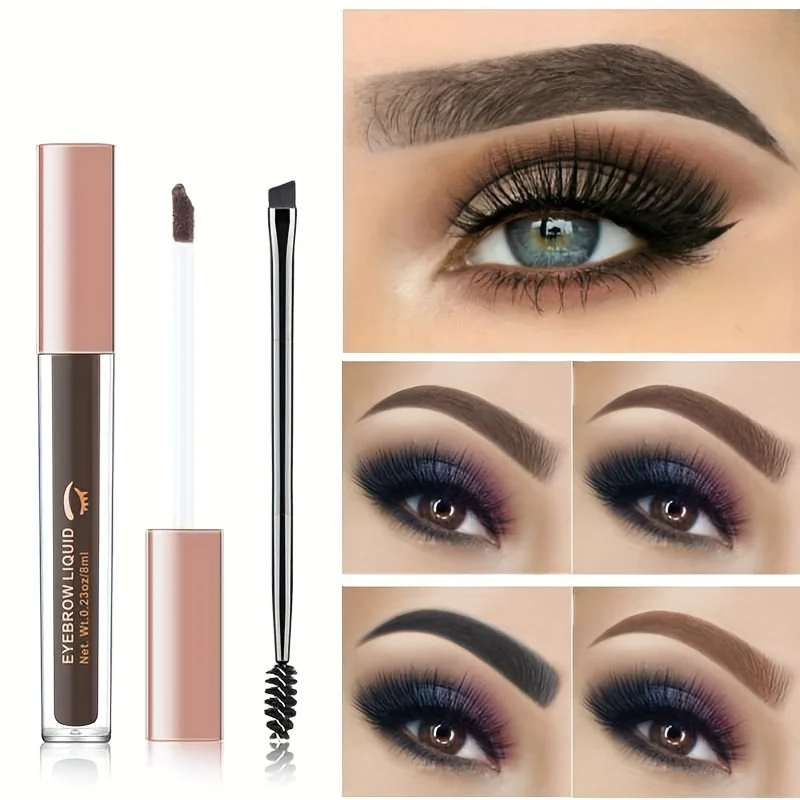 Lang anhaltende Augenbrauen tönung mit wasserdichtem Gel und Pinsel-verbessern Sie Ihre Brauen mit Schwarz-und Kaffee farben Image