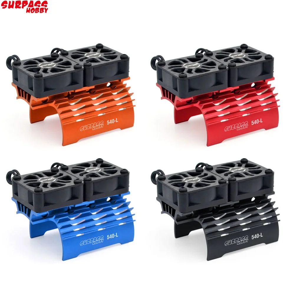 Surpass Hobby 540 elektrischer Metallmotor-Lüfter, 36 mm, doppelte kühle Lüfter, Kühlkörper-Anzug für alle 1/8 1/10 Modellautos, RC-Teile