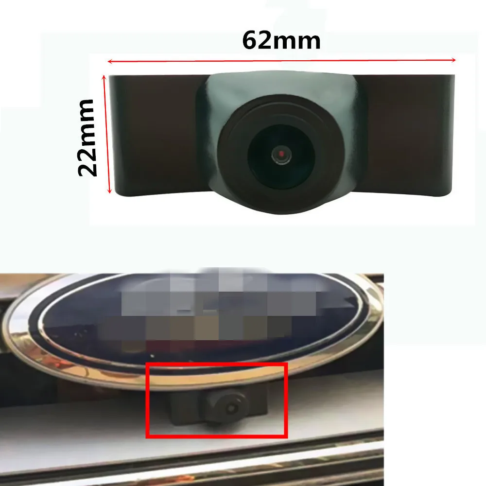 YIFOUM HD CCD Auto Vorderansicht Parkplatz Nachtsicht Positive Wasserdichte Logo Kamera Für Ford Edge 2015 2016 2017 Image