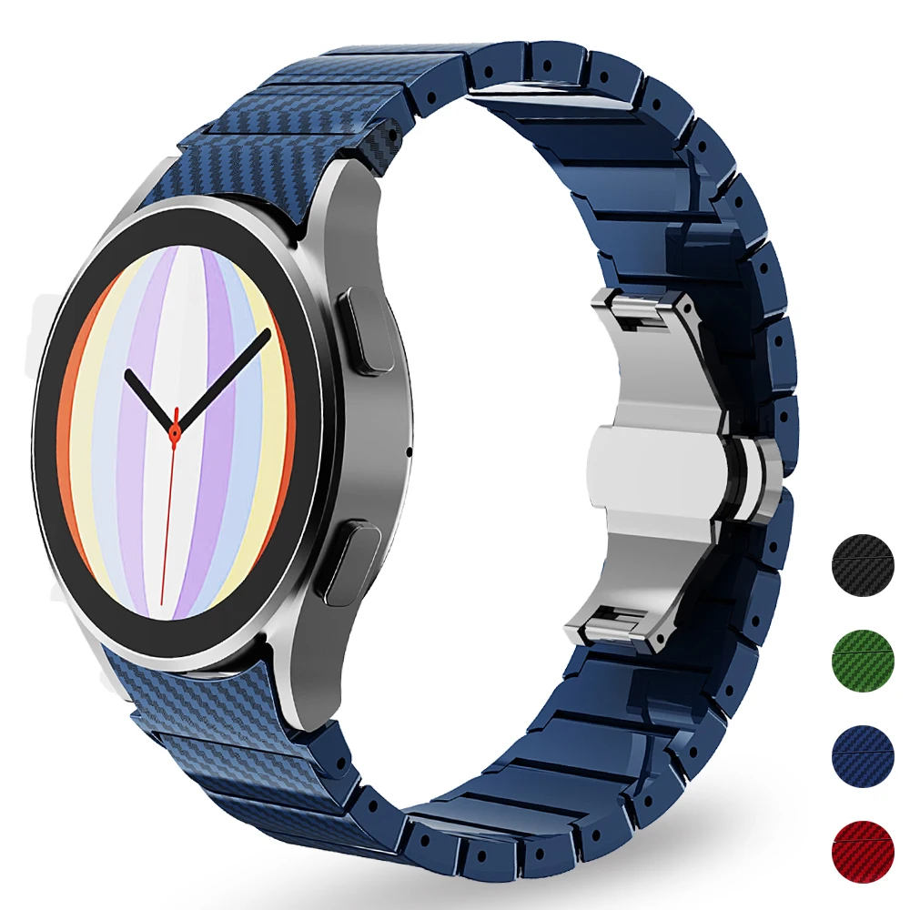Keine Lücken Kohle faser armband für Samsung Galaxy Uhr 6 klassische 43 47mm 6/5 40 44mm 42 46mm Armband für Uhr 5pro Quick Fit Band Image