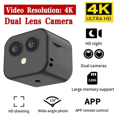 MINI Kamera WIFI 4k HD Indoor Outdoor Wireless Monitor Micro Dual Cam Home Security Überwachung Nachtsicht Sport Webcam