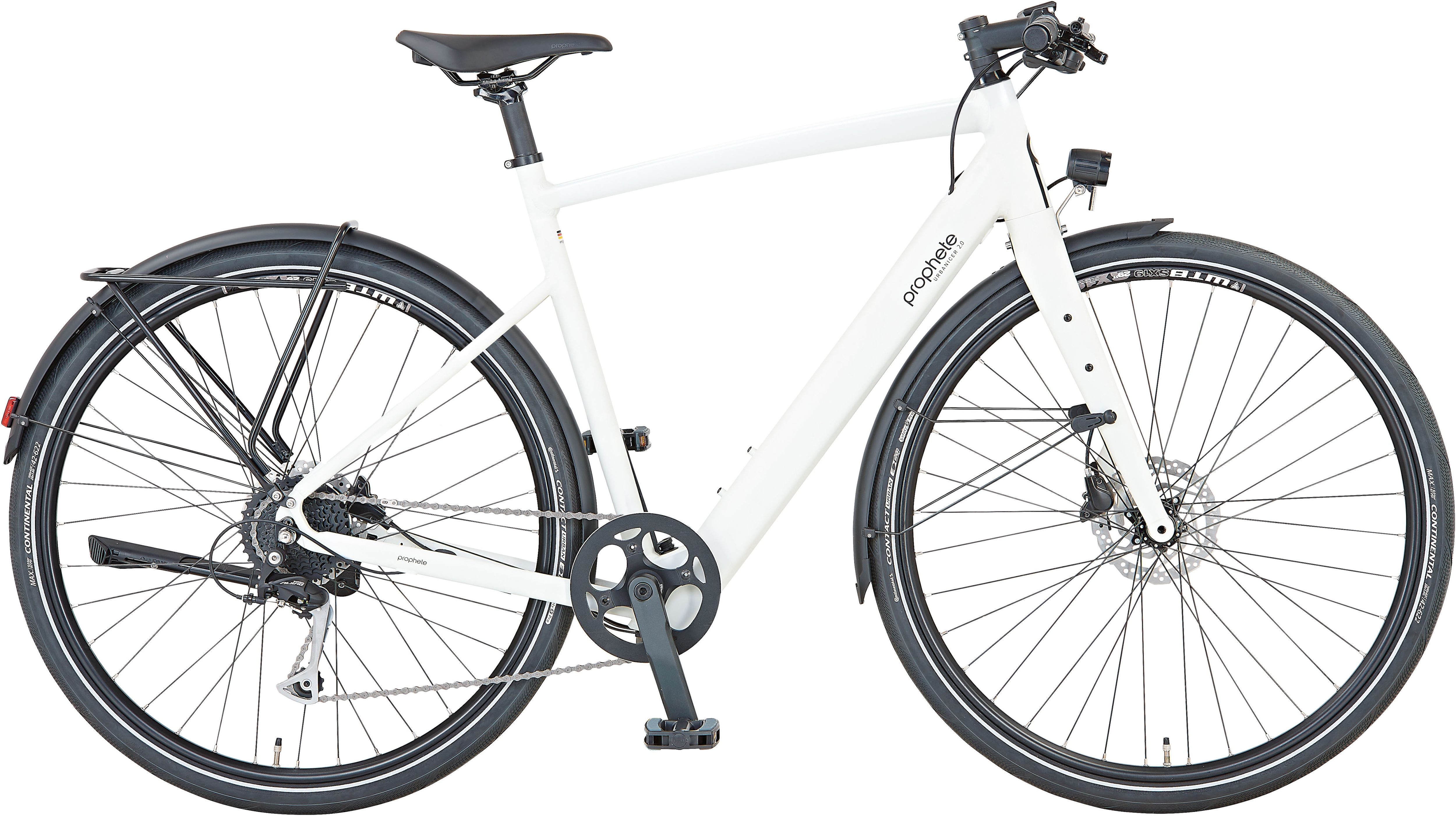 E-Bike PROPHETE "Urbanicer 2.0" Gr. 53, weiß (weiß, weiß), Elektrofahrräder, 53cm, 28 Zoll (71,12cm), Pedelec, Elektrofahrrad für Damen u. Herren Image