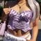 korean reviews many clothes tops Female clothing T-shirts sling sexy tube top purple skirt vintage