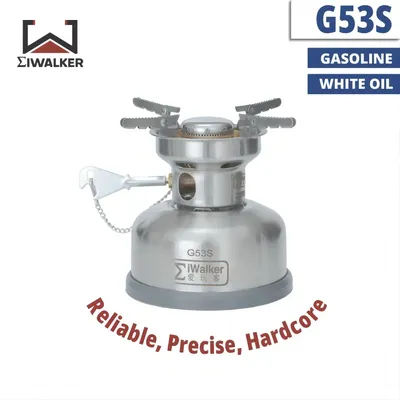 IWALKER G53S Outdoor Gasoline Stove Burner Camping Stove Silent Burner for Travel Picnic Emergency