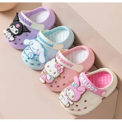 Women Cute Slides Summer Outdoor Sandals Non Slip Cloud Kuromi Cinnamoroll Hole Shoes Fashion Design