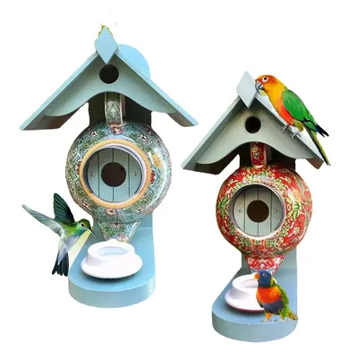Teapot Birdhouse And Feeder Home Decoration Resin Teapot Bird Feeder Outdoor Hanging Wall Mount Bird Feeder Garden Home Decor