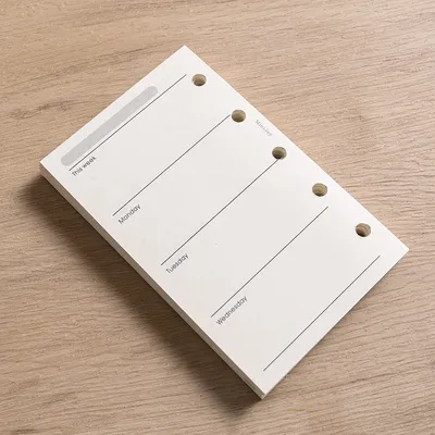 M5 40Sheets Loose Leaf Notebook Refill Spiral Binder Inner Page Weekly Monthly To Do Line Dot Grid Inside Paper Stationery