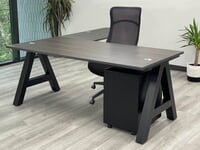 Architect Series 71" x 84" Executive Office L-Desk, File & Chair - Furniture Set