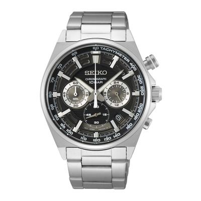 Seiko - Herrenuhr Seiko Chronograph silber - edelstahl Herrenuhren 1 ct