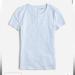 J. Crew Tops | J Crew Stretch Linen-Blend Crewneck T-Shirt | Color: Blue | Size: Xs