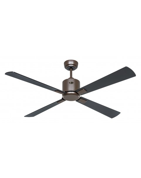 CasaFan ECO NEO III 132 cm Deckenventilator mit WLAN, 949202 W, Bronzemotor / Wendeflügel in Schwarz und Teakholz Image