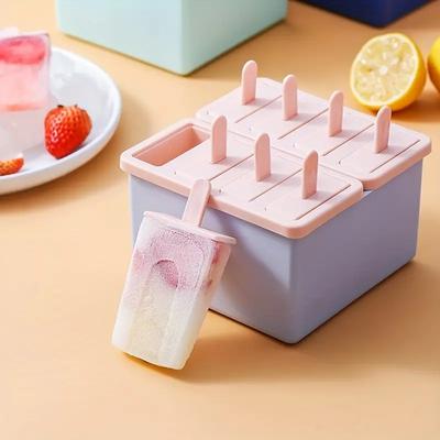 8pcs Easy Release Ice Pop Molds, Diy Popsicle Maker With Quick Freezing Technology For Homemade Ice Bars, Vertical 8 Ice Cream Mold Edible Grade Popsicle Mold, Homemade Ice Cream Popsicle Model