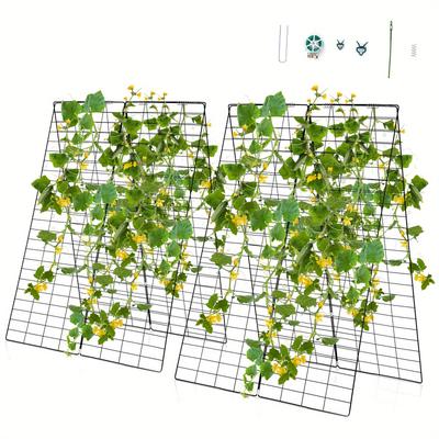 TEMU Giantex 2pcs Foldable Trellis Plant Supports W/twist Ties Green