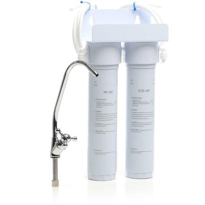 Naturewater - NW-2-PPCTO 2 Stufen Untertisch Wasserfilter, 5 µ, Sedimentfilter und Aktivkohle Block