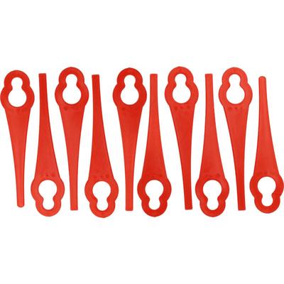 vhbw 10x Ersatz-Messer kompatibel mit Parkside PRTA 20 Li A1 Rasentrimmer - Ersatzklinge Rot, Nylon Image