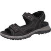 Trekkingsandale WALDLÄUFER "H-Sora", Damen, Gr. 5 (38), schwarz, Textil, Nubukleder, sportlich, Schuhe, Outdoorschuh, Sommerschuh, Keilabsatz, in bequemer Schuhweite H