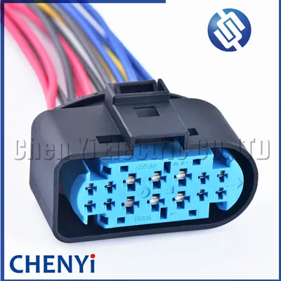 14 Pin/Way Car Headlight Connector Lamp Plug With Wire Harness Cable 1719104 1719105 1719105-2 For
