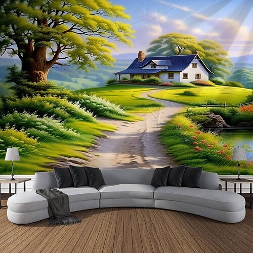 Natur Landschaft Ansicht hängen Wandteppich Wand Kunst große Wandteppich Wandbild Dekor Fotografie Hintergrund Decke Vorhang Haus Schlafzimmer Wohnzimmer Dekoration Bauernhaus Wandtuch XXL Natur Image
