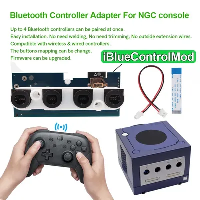 Newest 2024 iBlueControlMod NGC Bluetooth Internal Adapter Wireless Controllers Gamepad Adapter