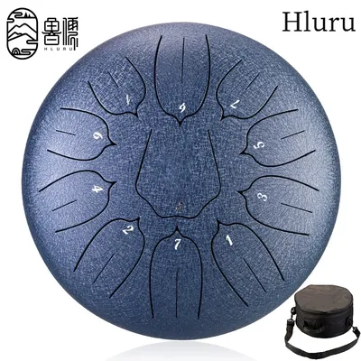 Hluru 10 Inch 11 Notes Glucophone Steel Tongue Drum D Tones Music Drum Ethereal Drum Percussion
