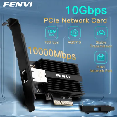 FENVI 10Gbps PCIE To RJ45 Network Card Marvell AQC113 Gigabit Ethernet PCI Express LAN Adapter