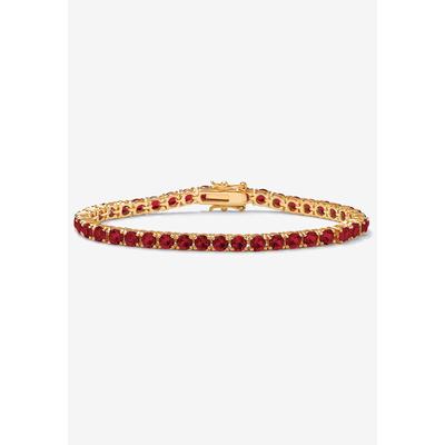 Women's Birthstone Tennis Bracelet In Gold-Plated by PalmBeach Jewelry in July